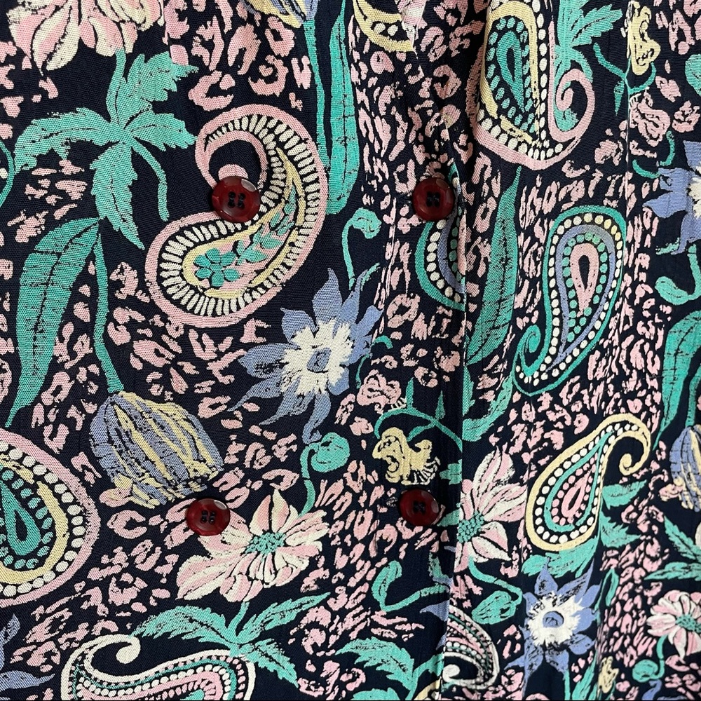 Retro Patterned Blouse Springtime PAISLEY & FLORALS - Picture 7 of 10
